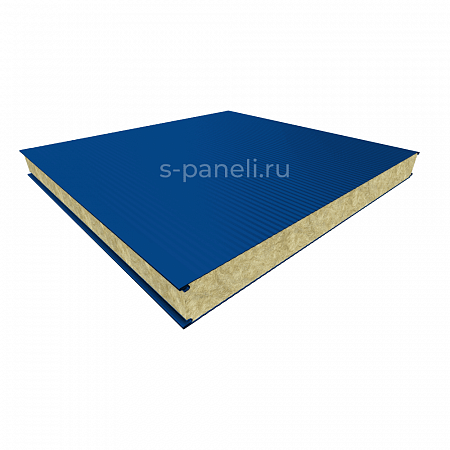 Стеновая сэндвич-панель из минваты 180x1200, микроволна, синий