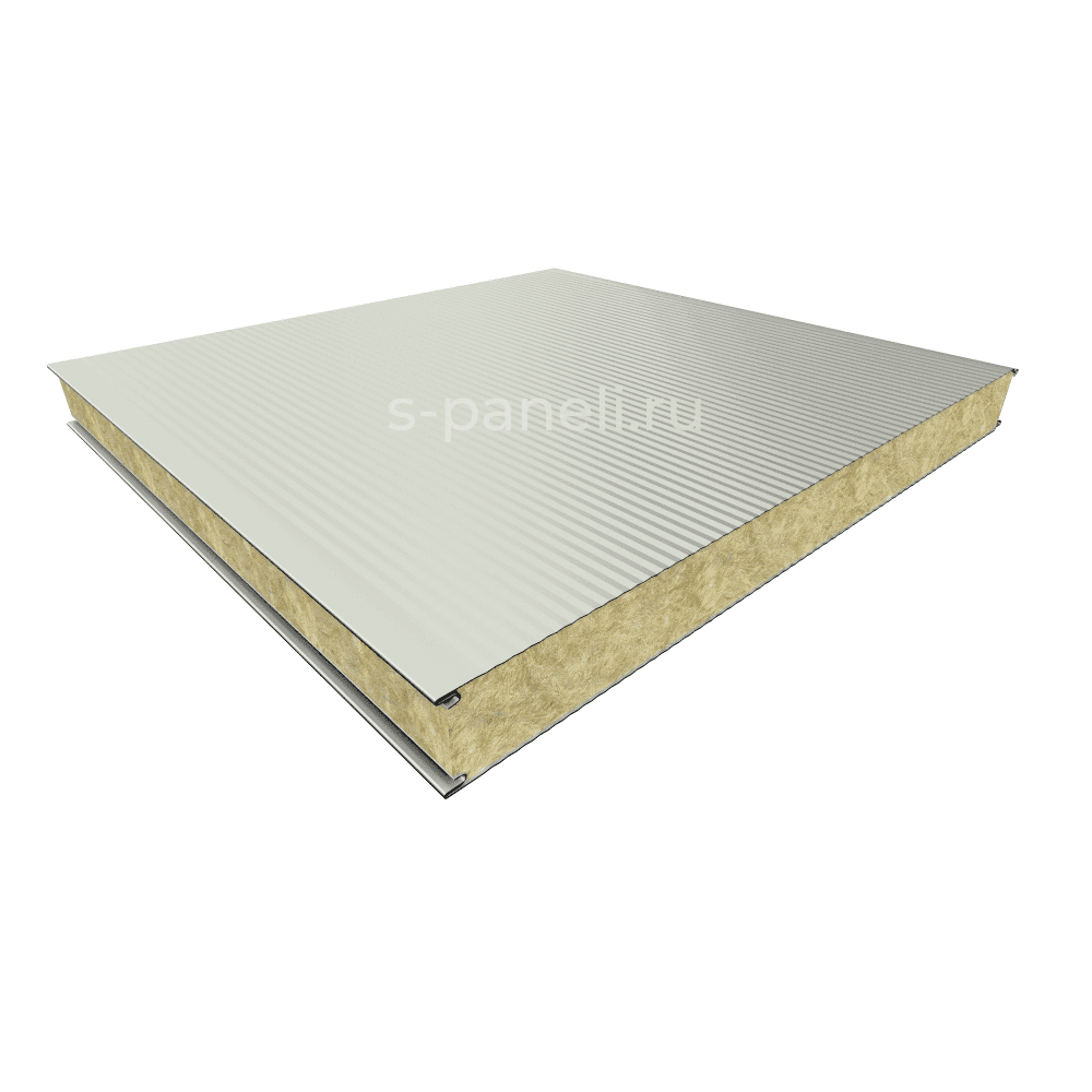 Стеновая сэндвич-панель из минваты 240х1000 мм, микроволна, белый