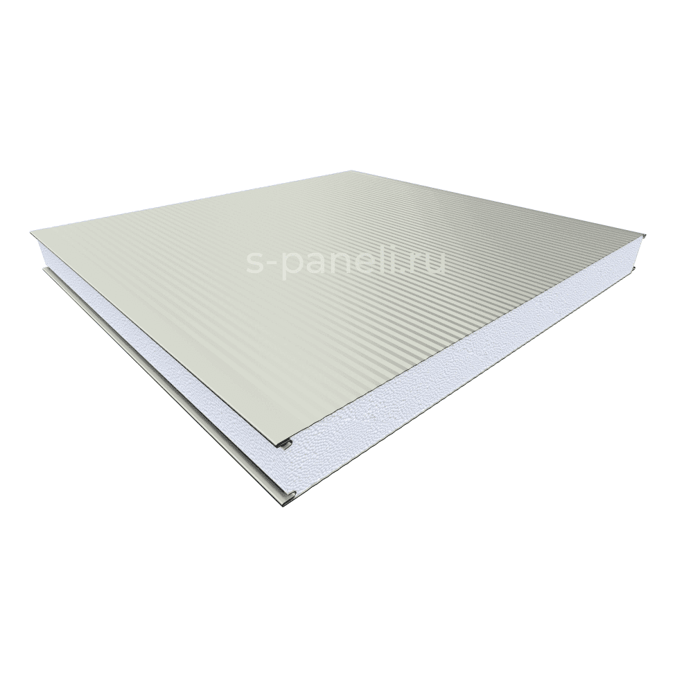 Стеновая сэндвич-панель из пенополистирола 160x1200, микроволна белая