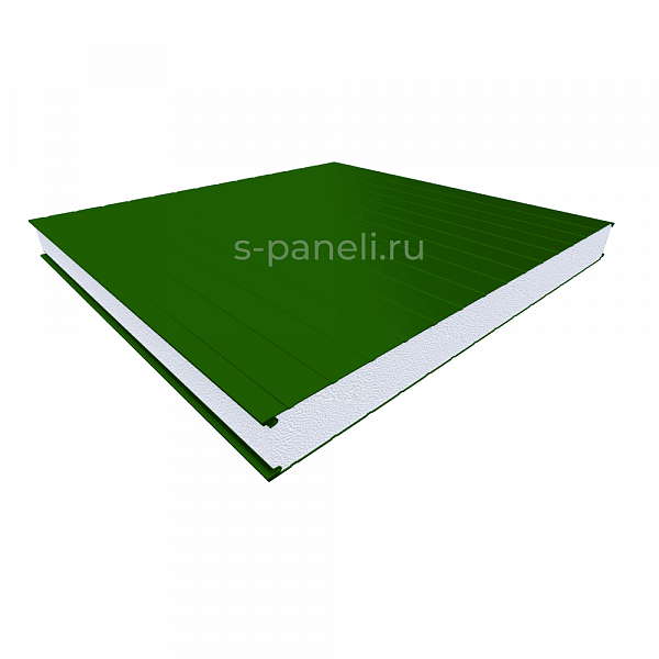 Стеновая сэндвич-панель из пенополистирола 150x1000, накатка, зеленый